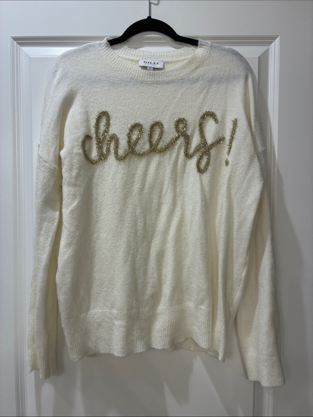 "Cheers!" Embroidered Sweater